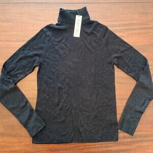 Alex Mill NWT ($160) | Soot Almost Black Emmaline Turtleneck Knit Top |  Medium